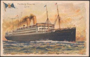 1908 Eastbound 23-04-1908 until 02-05-1908 S.S. Kaiserin Auguste Victoria