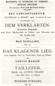 1906 Concert Amsterdam 10-03-1906 - Das klagende Lied