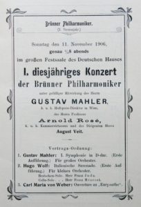 1906 Concert Brno 11-11-1906 - Symphony No. 1