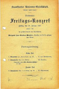 1907 Concert Frankfurt am Main 18-01-1907 - Symphony No. 4