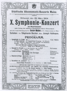 1904 Concert Mainz 23-03-1904 - Symphony No. 4