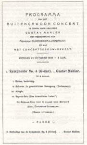 1904 Concert Amsterdam 23-10-1904 - Symphony No. 4 (twice)